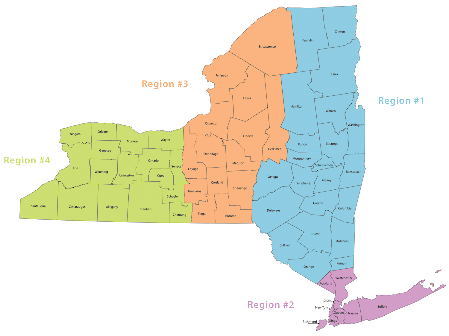 NYSCAL Regional Map